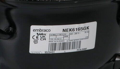 COMPRESSORE EMBRACO NEK6165GK R404A MHBP 6,2CC