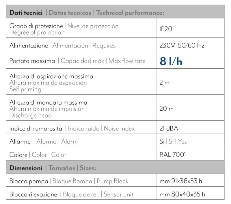 POMPA SCARICO CONDENSA AL-318