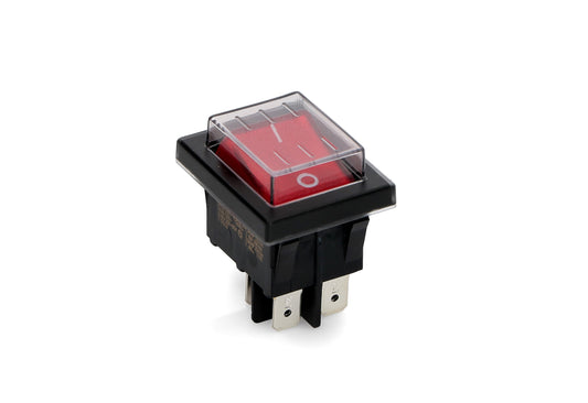 INTERRUTTORE BIPOLARE ROSSO LUMINOSO 20A 6,3MM