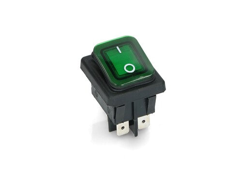 INTERRUTTORE BIPOLARE VERDE LUMINOSO 20A 6,3MM