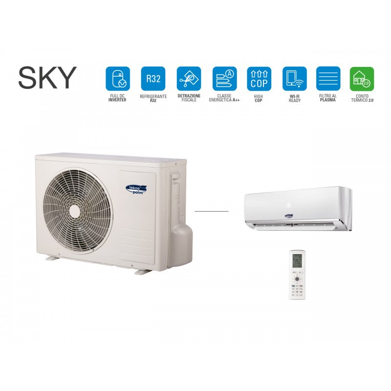 CLIMATIZZATORE TEKNOPOINT MODELLO SKY FULL DC INVERTER A PARETE